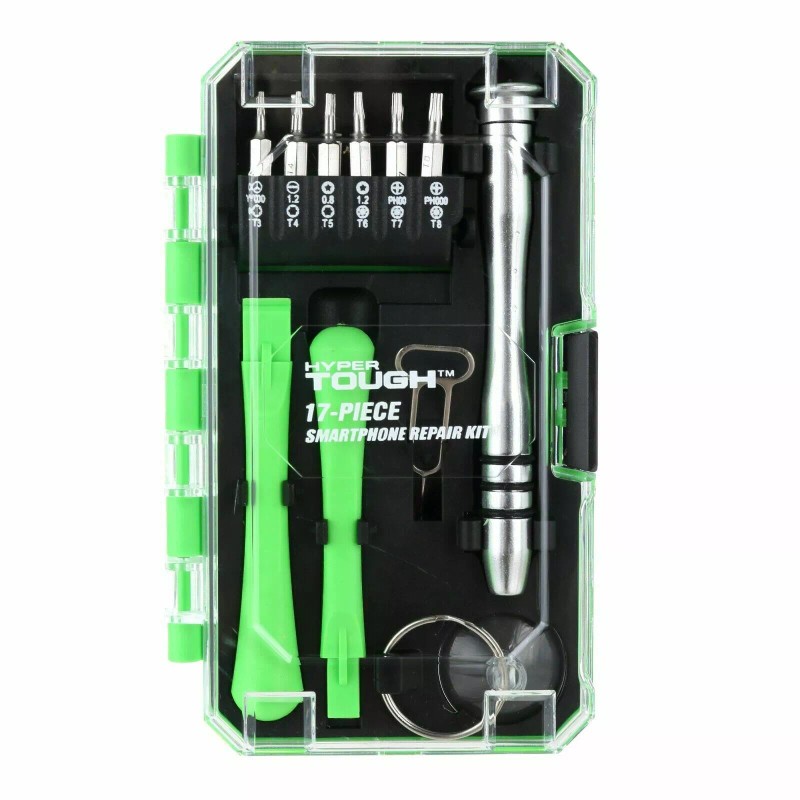 Hyper Tough 17Pc Cell Phone Electronics Jewelry Repair Kit with