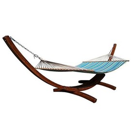 Petra Leisure Premium Quilted Teal/Yellow Color, Double Padded Hammock Bed. 2 Person Bed. 425 LB Capacity. Stand NOT Included