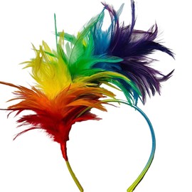 Feather Headband Fascinator Hats for Women,1920s Headpiece for Women,Feather Hair Accessories Party Costume Tea Party Wedding