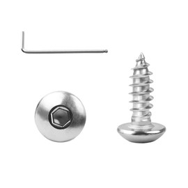 Ranstac M4 x 12mm Hex Socket Pan Head Self Tapping Screws 304 Stainless Steel Fast Self Tapping Wood Screws 100pcs HS/ZGLS-14