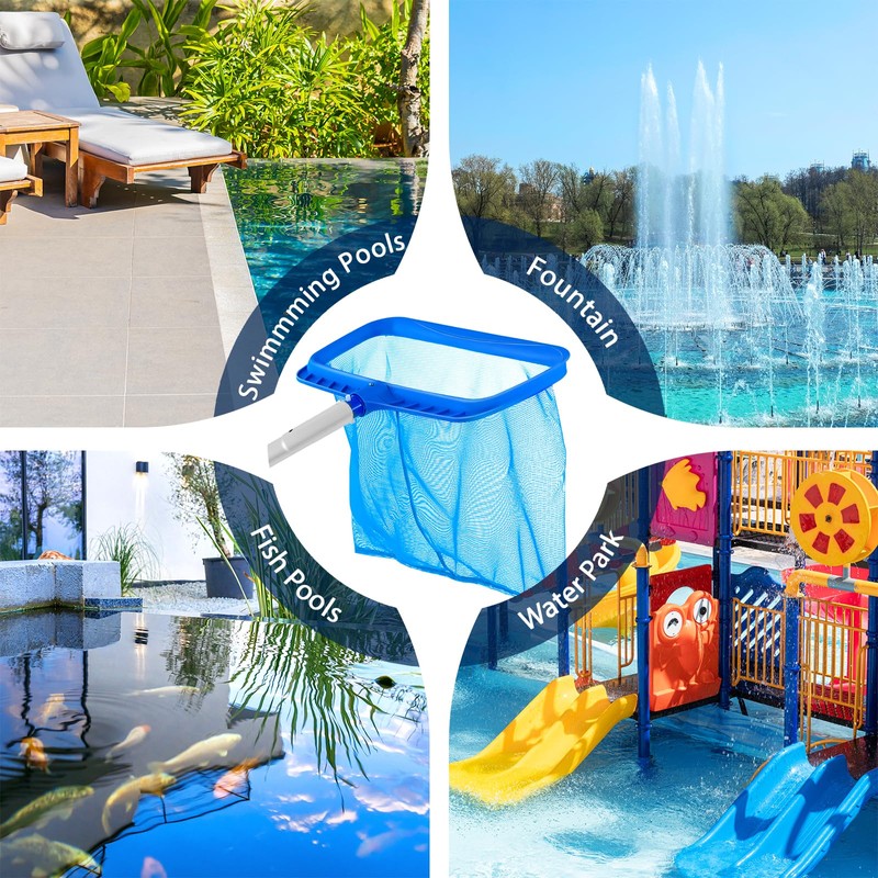 Pool Skimmer - Pool Net with Pole, 4 Section, 26.4"-66.5"