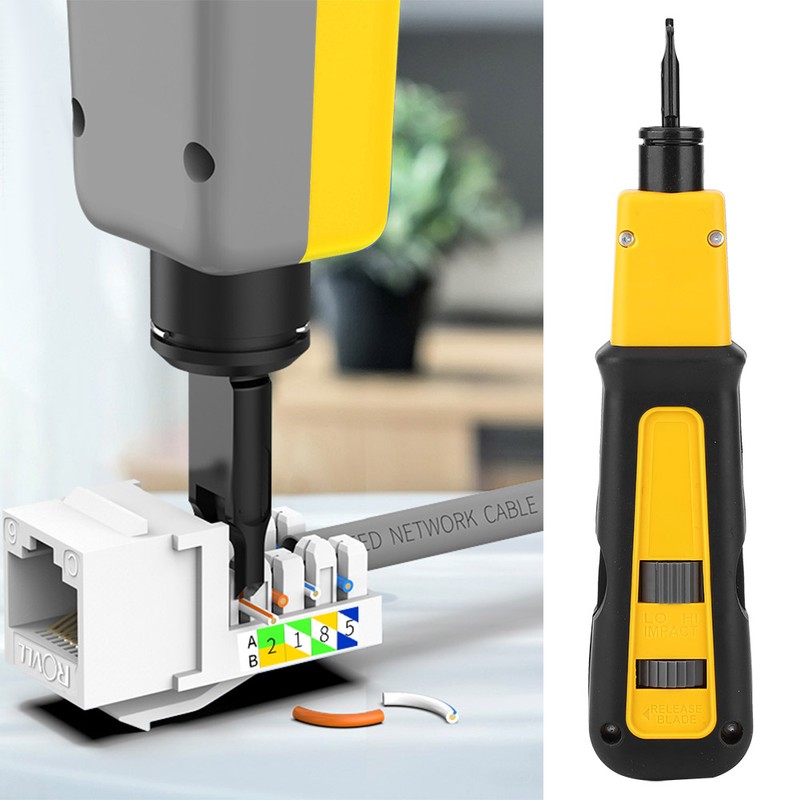 Punch Down Tool Steel Plastic Handle Wire Cutter Crimping Electrical