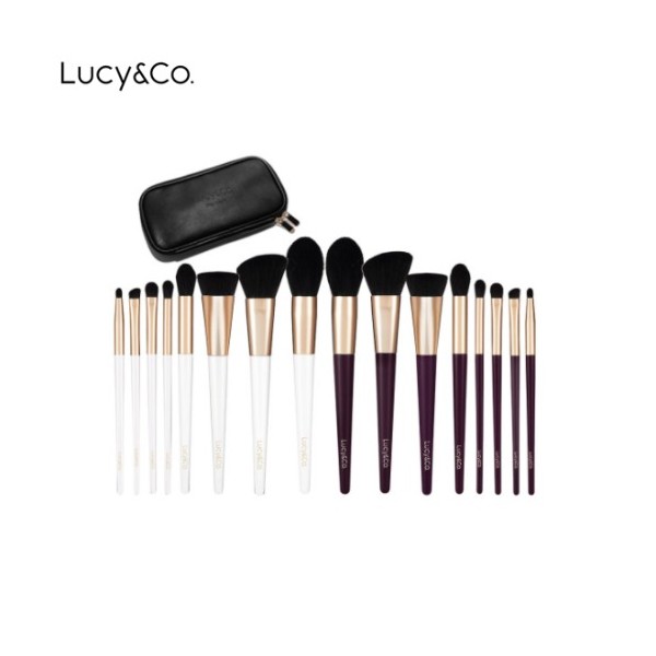 Other LUCY & CO. Wine & Snow Makeup Brush & Pouch Set 9items, Type:Wine