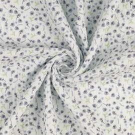 Cotton Double Gauze Muslin Fabric Material Flowers Denim 1MTR