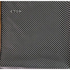 Etón NWT ETON Silk Pocket Square Black/White Polka Dot One Size Made in Italy