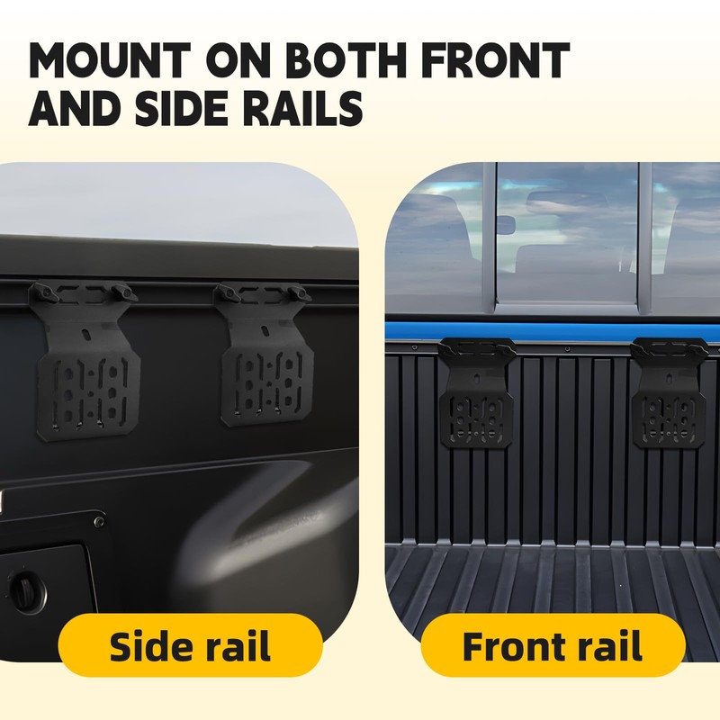 Bed Rail Brackets, Truck Bed Accessories are Compatible with Tacoma,