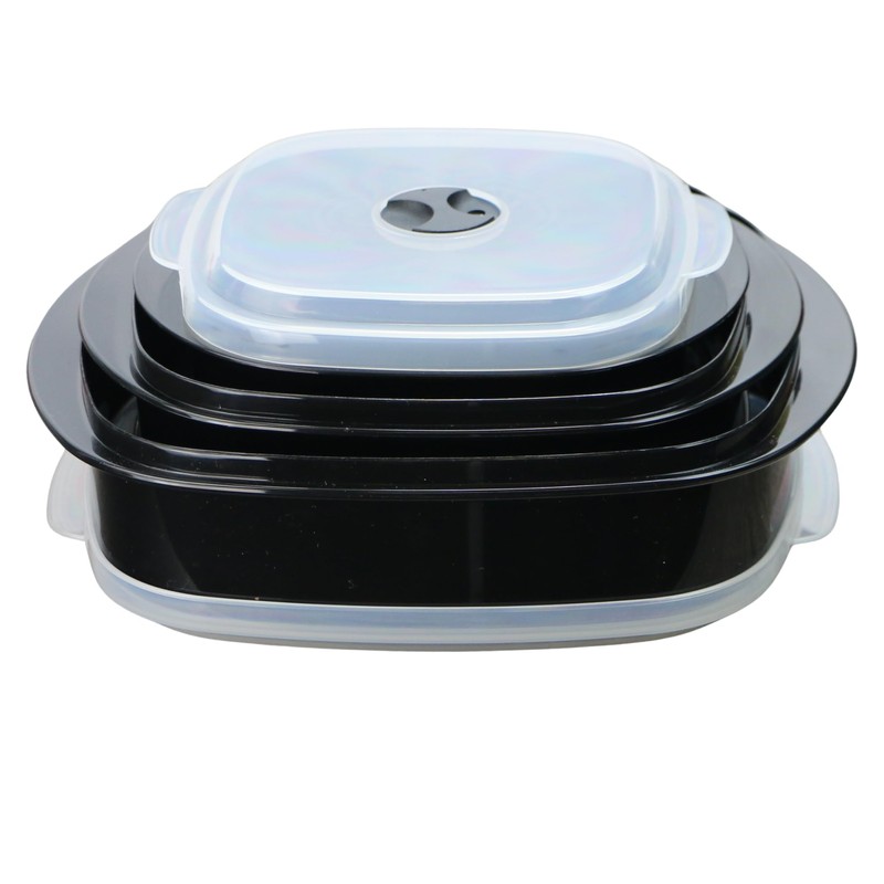 Reston Lloyd Nesting Microwave Containers, Set of 3, Adjustable Steam