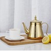 SANQIAHOME 1.2L(40oz) Stainless Steel Hammer Patterned Teapot With Removeable Infuser,Loose