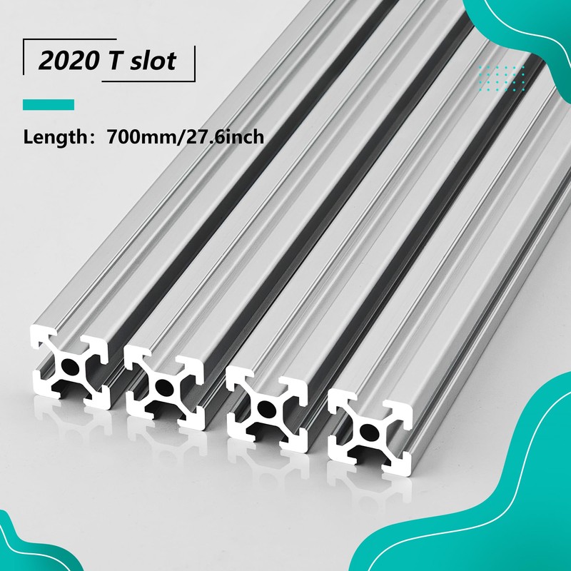 Bikykose 2020 T-Slot Aluminum Extrusion Profile, 4PCS 27.6" European Standard