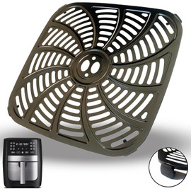 HQT 8QT Square Air Fryer Crisper Tray for Gourmia GAF826 Air Fryers, Premium Nonstick Air Fryer Grill Pan Rack Grill Crisper Plate Insert Grate Grid Shelf for 8QT Gourmia Air Fryers, Dishwasher Safe