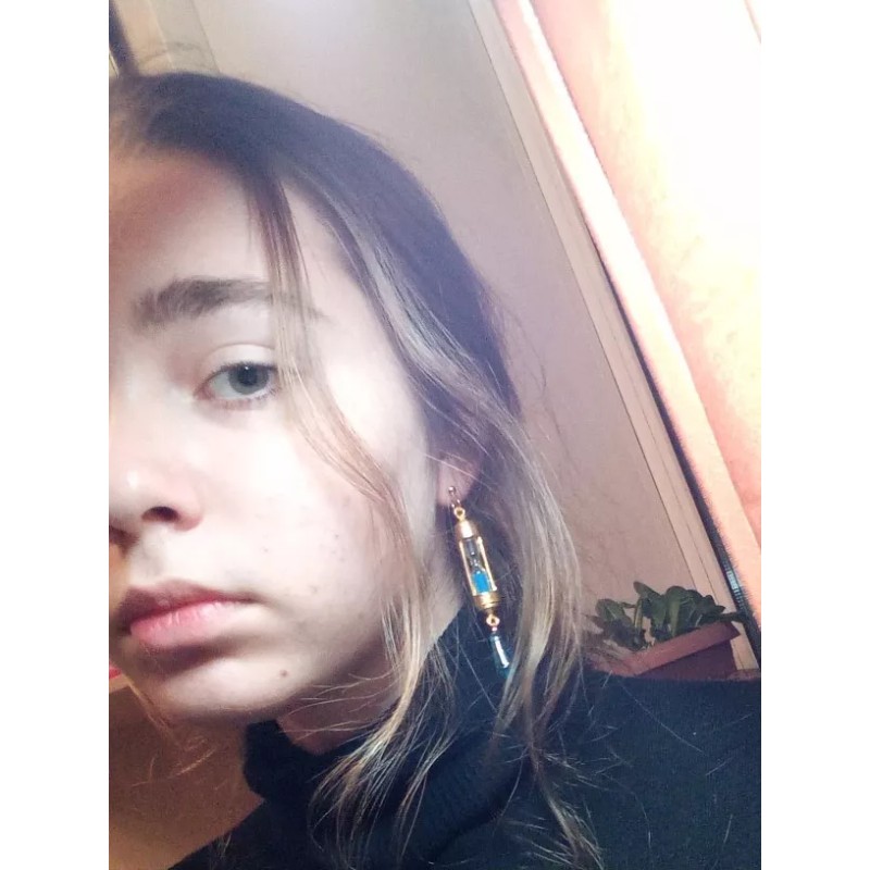 Jextech Aretes Vanitas No Carte Anime Vampiro Luna Azul Metal