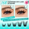Lash Clusters Wet Look 168Pcs Eyelash Cluster Ultra-Thin Lash Band