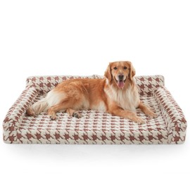 Orthopedic Dog Beds for Large Dogs Washable, Detachable Side Bolster and Pillow, XL Dog Sofa with Memory Foam, with Removable Cover and Non-Slip Bottom,42"x31.8"x9.45"