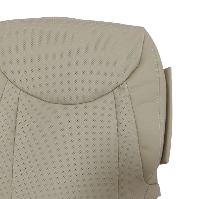 Priprilod Tan Perforated Leather Driver Side Bottom Replacement Seat Cover