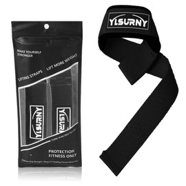 Cotton Hard Pull Wrist Lifting Straps Grips Band-Deadlift Straps with Neoprene Cushioned Wrist Padded and Anti-Skid Silicone - for Weightlifting, Bodybuilding, Xfit, Strength Training (Black)