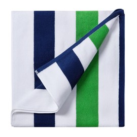 Bornbay Large Beach Towel Oversized - 40"X70" Big Cute Beach Towel, Extra Large Thick Grassgreen Beach Towels, XL Wide Fluffy Beach Towel Oversize, Giant Stripe Cotton Pool Towel for Adults