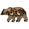 Zagxuade Wooden Brown Bear Decor, Forest Animals Bear Table Decor,