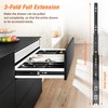 REGUDA Drawer Slides Ball Bearing 3 Folds Full Extension Side