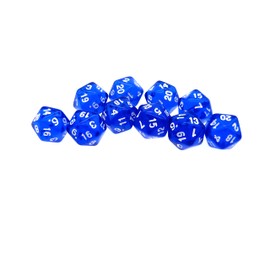D20 Polyhedral Dice 10 Pieces Clear 20-Sided Dice for DND MTG RPG Dungeons and Dragons Party Transparent Blue