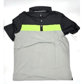 Anderson Ord Golf Shirt Mens LARGE Lightener Polo Black Performance Style NEW