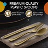 Exquisite Gold Plastic Knives 50 Pcs Gold Knives Disposable Utensils