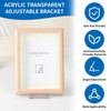 15Pcs Clear Plastic Display Stand, Two Part Adjustable Clear Acrylic