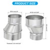 PATIKIL 4" to 3" Eccentric Duct Reducer, 1Pcs Galvanized Iron