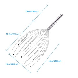 Kopfmassagegerät, stimuliert das Haarwachstum, natürliche Durchblutung und beruhigende Entspannung, tragbares Massagewerkzeug für tiefe Entspannung, 4 Stück