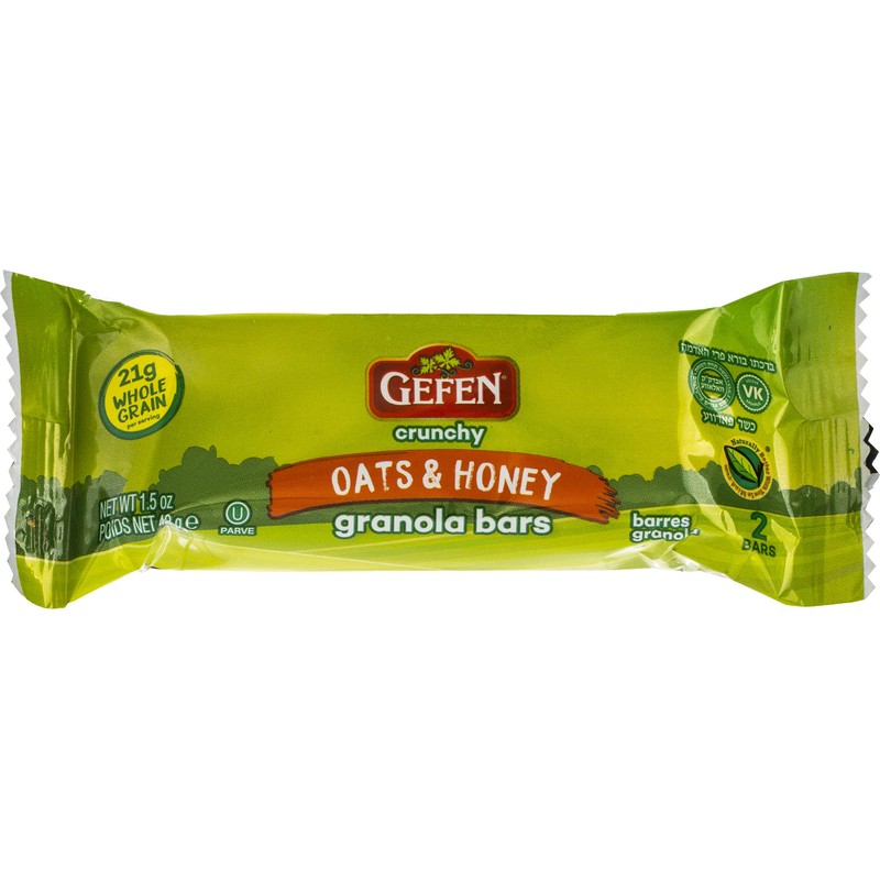 Gefen Oats N' Honey Granola Bar (2 Pack = 24