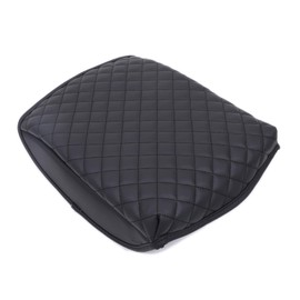 HIRUFAIT Center Console Armrest Cover for Honda Pilot 2009 2010 2011 2012 2013 2014 2015 Accessories, Leather Armrest Lid Cushion Pad, Armrest Seat Box Cover Mat (Black)