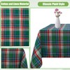 Incisite Gingham Tablecloth, 140cm x 140cm Cotton Linen Table Cloth,