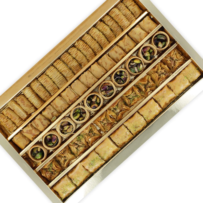 Anabtawi Middle Eastern Sweets - 70-Piece Assorted Baklava, Pistachio and
