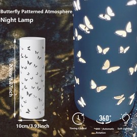 Rotatable Butterfly Night Light Lamp Bedroom, Butterfly Led Lights for Girls Bedroom, Mariposas, Butterfly Room Decor for Girls, Butterfly Table Decor, Butterfly Projector Light Lamps for Girls Gift