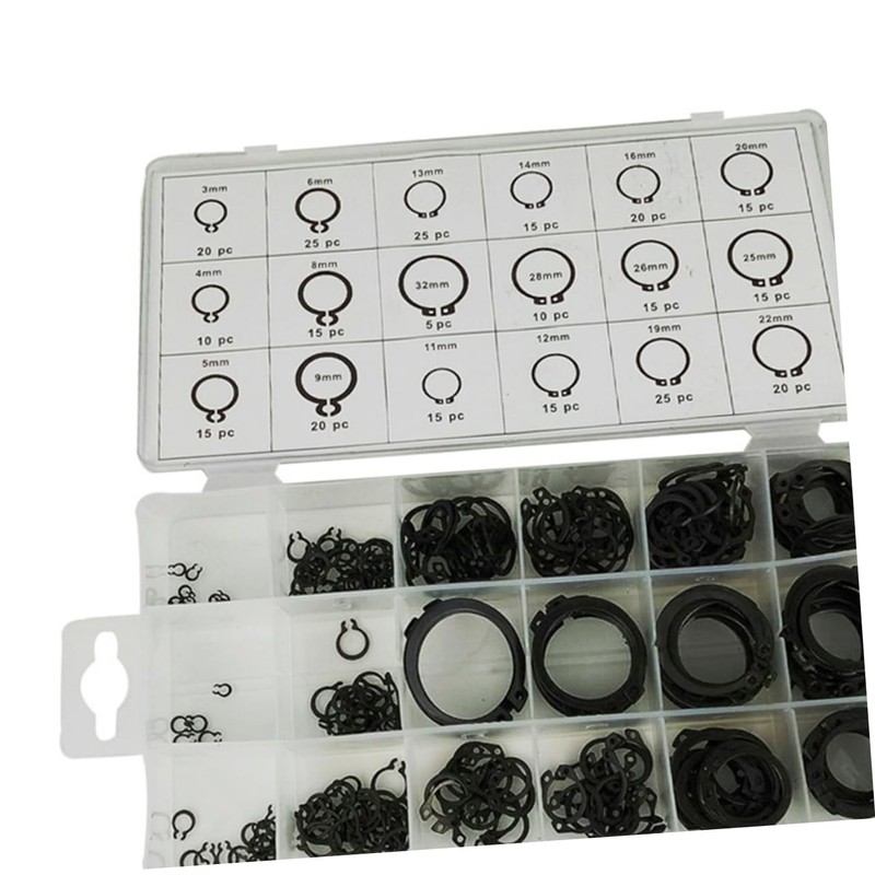 VILLFUL Carbon Steel Snap Ring Set 18 Sizes Retaining Ring