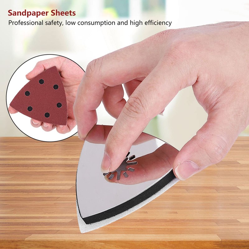 100 x Delta sanding triangles, sanding device accessories for triangular