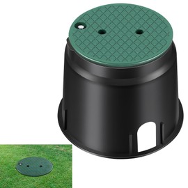 Tandefio 910 Electrical Splice Box 10 Inch Diameter Underground Electrical Junction Box Inground Electrical Box Valve Box and Cover for Outdoor Electrical Wiring Splices(Black)