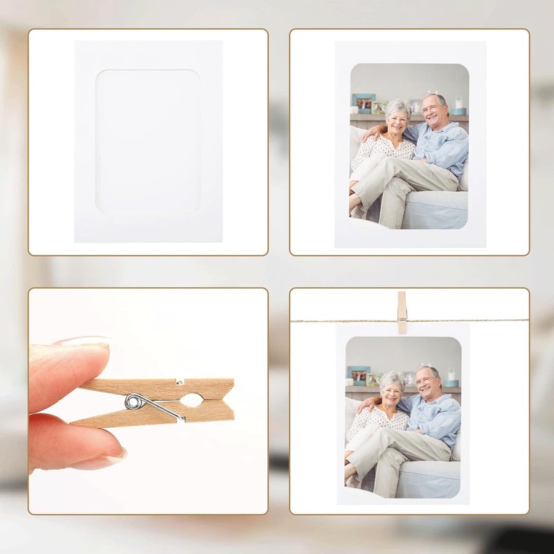 TRLREQ 20 Pack Photo Hanging String & Pegs Kit |