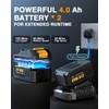 Leaf Blower Cordless, 650CFM & 3 Speed Levels,Electric Cordless Leaf