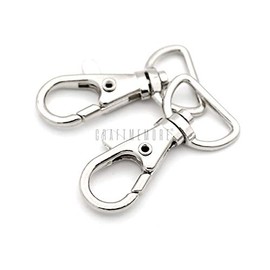 20pcs Swivel Lobster Claw Clasp Trigger Snap Hooks for Purse Making Macrame Lanyard Clip CSPS (5/8 Inch, Silver)