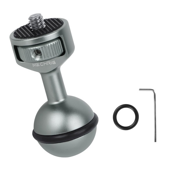 Mechrig 1" Ball Adapter with 1/4"-20 Threaded Stud & 360°