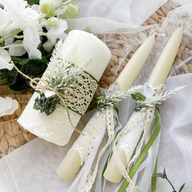 14 Pack Natural Beeswax Taper Candles,8in Smokeless Beeswax Taper Candlesticks,8 Hours Burning 100% Pure Bees Wax Candles White Unscented Taper Candle Sticks for Home