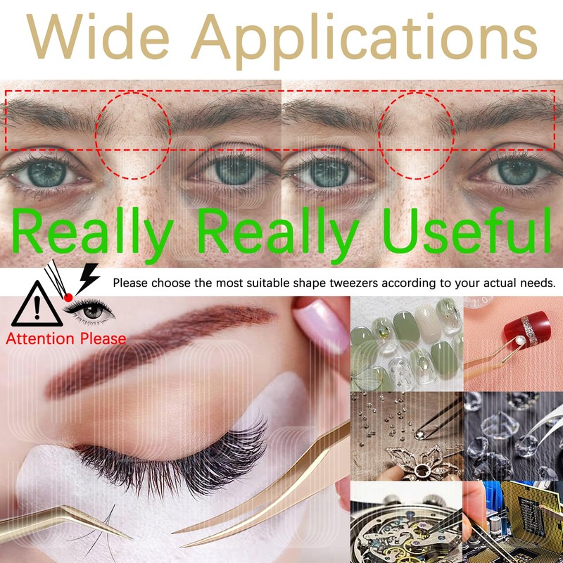 SEEDEW G08 Moonlight Elegance Tweezer, L Shape 45° 14.5CM, Upgraded