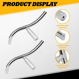 Jecoupoon 12 Inch Stainless Steel Curved Lathe Tool Rest, Shaped Wood Lathe Tool Rest for Bowl Turning, Wood Lathe Tool Holder, Wood Lathe Turning Accessories, 1 or 5/8 In Column (5/8")