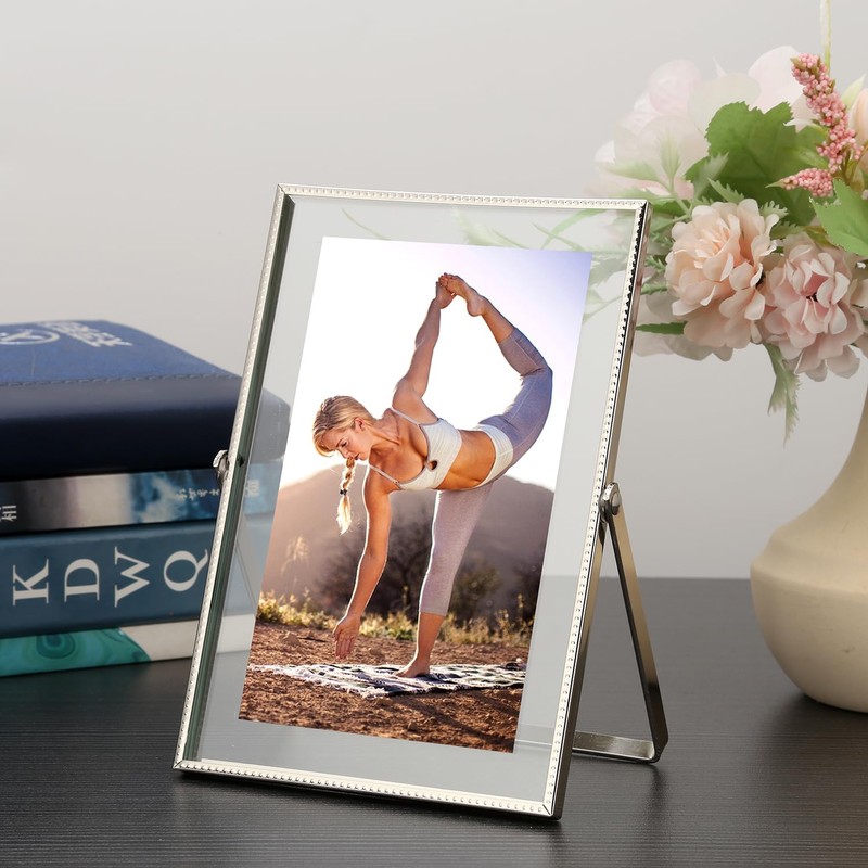 Silver 4x 6'' Floating Frame Set of 2, For Photo