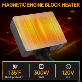 ‎1190X BBRB1190 Magnetic Engine Block Heater, 120V, 300W, compatible with a diverse array of vehicles, equipment, components, and more