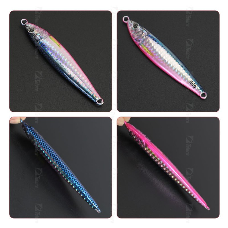 Tolure Jiggle Lure 40g 3D Printed Body 3D Eyes Fast