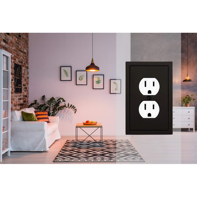 Modern Edge Decorative Wall Plate Switch Plate Outlet Cover, Durable