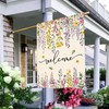 Wisteria Wildflowers House Flag Double Sided Large Garden Flags