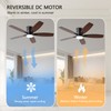 Ayaoty Ceiling Fans with Lights, 52" Low Profile Indoor Ceiling
