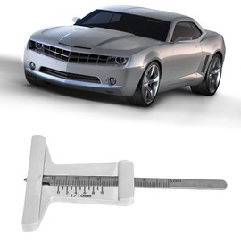 Stainless Steel Car Tire Depth Gauge, Non Slip Thread Measuring Gauge for Automobile Motorcycle, Accurate Depth Measurement